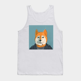 Shiba Inu smocking a doobie Tank Top